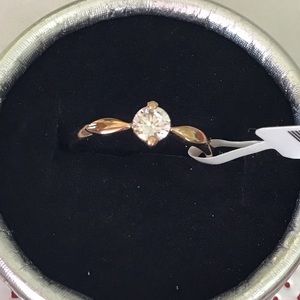 14k Yellow GP Lab Diamond Solitaire Ring 9 engagement